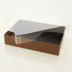 12 Choc Board Base & Clear Lid; Cappuccino